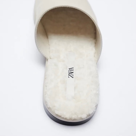 Zara faux lined flat mules - Picture 6 of 9